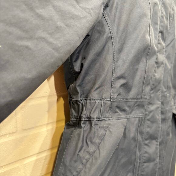 North Face Arctic Parka Down Jacket Navy Blue Faux Fur Hood Womens Med Winter - Picture 12 of 16